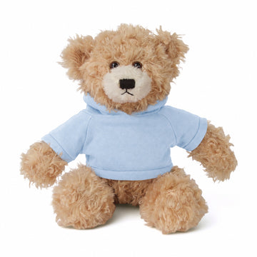 Beige Brandon Bear in Custom Hoodie 12"