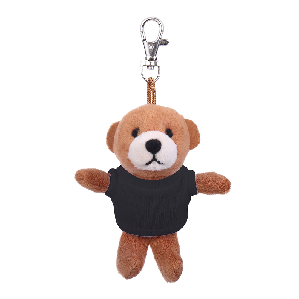 Brown Teddy Keychain with Tee 4"