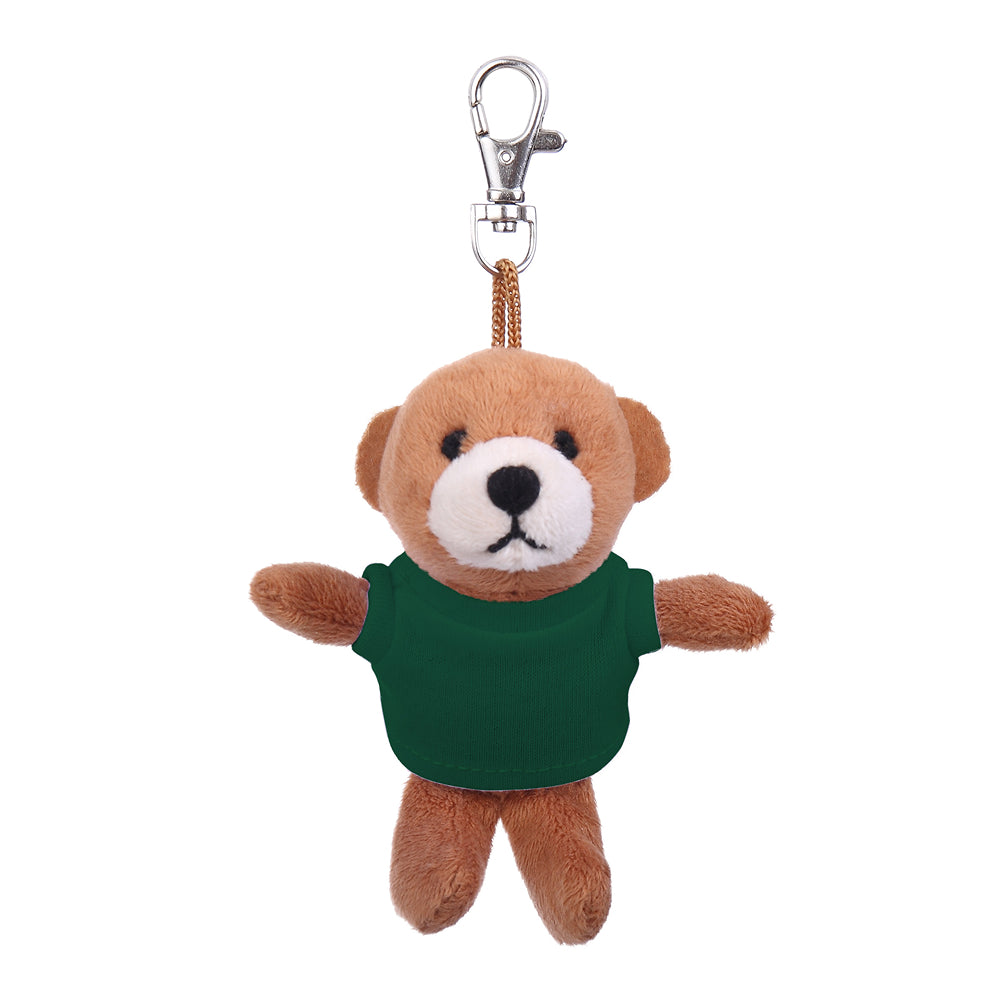 Brown Teddy Keychain with Tee 4"