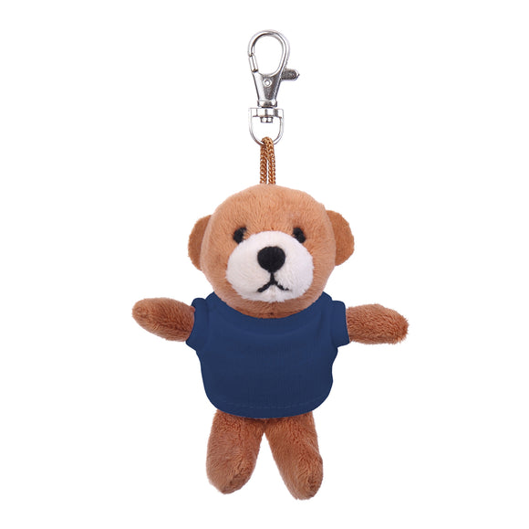 Brown Teddy Keychain with Tee 4"