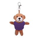 Brown Teddy Keychain with Tee 4"-3