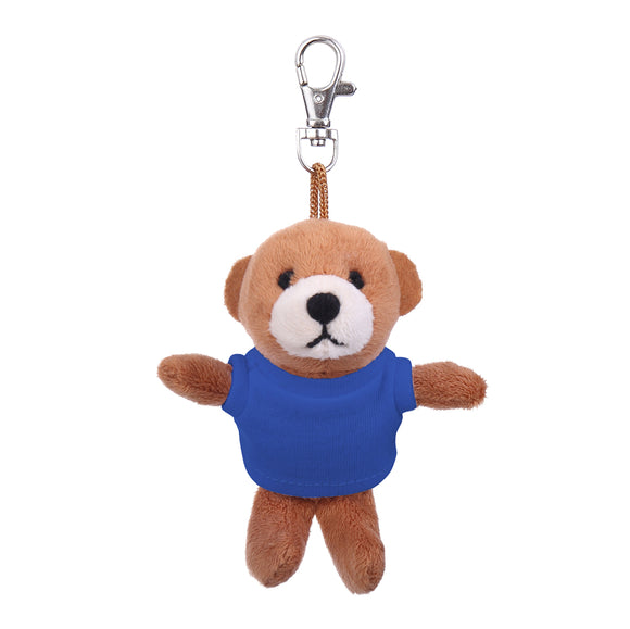 Brown Teddy Keychain with Tee 4"