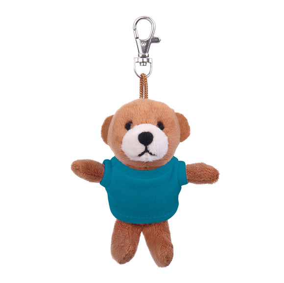 Brown Teddy Keychain with Tee 4"