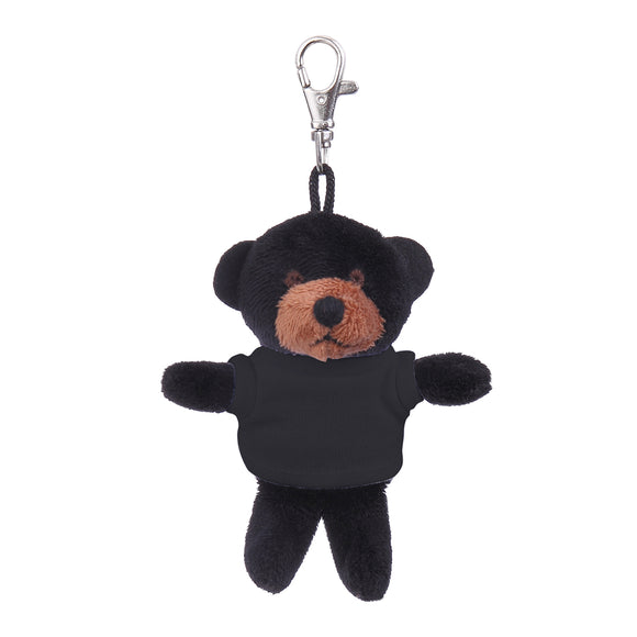 Black Teddy Keychain with Tee 4"