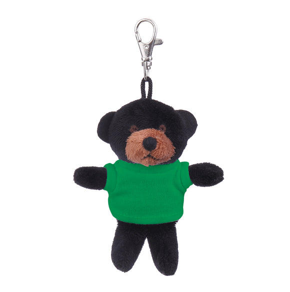 Black Teddy Keychain with Tee 4"