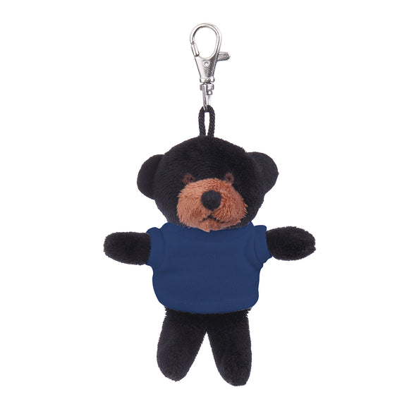 Black Teddy Keychain with Tee 4"