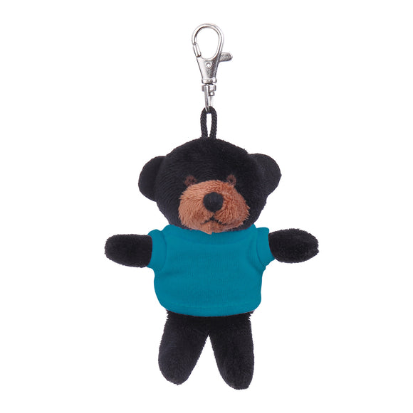 Black Teddy Keychain with Tee 4"