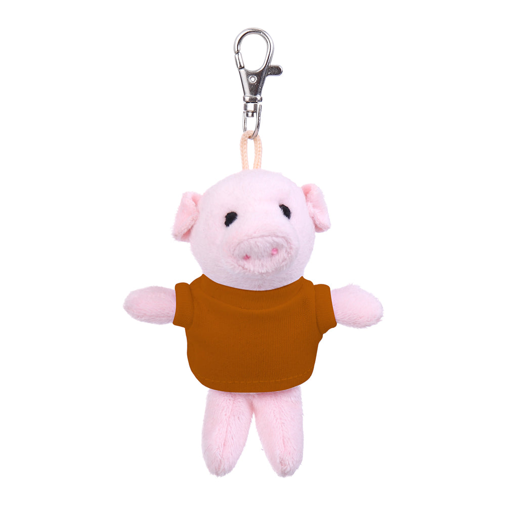 Pig Keychain with Tee 4"