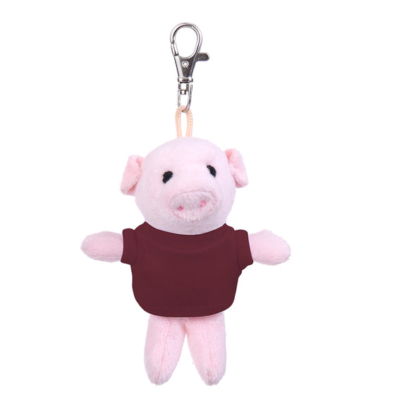 Pig Keychain with Tee 4"