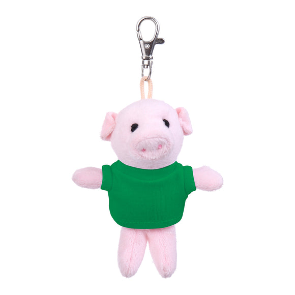 Pig Keychain with Tee 4"