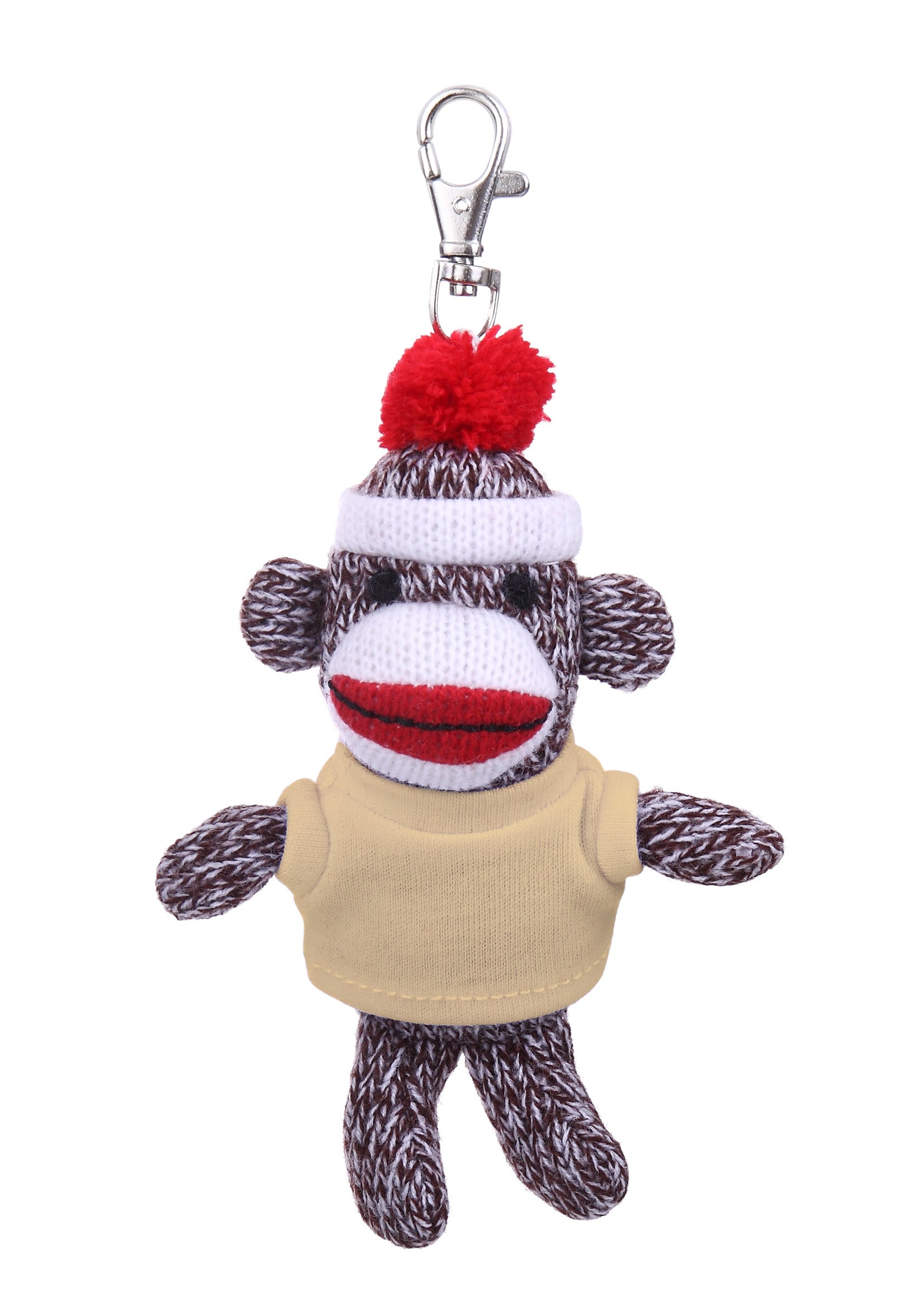 Black Monkey Keychain in Custom Tee 4