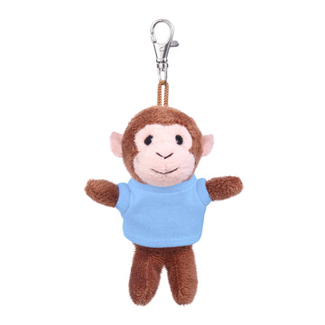 Brown Monkey Keychain in Custom Tee 4"