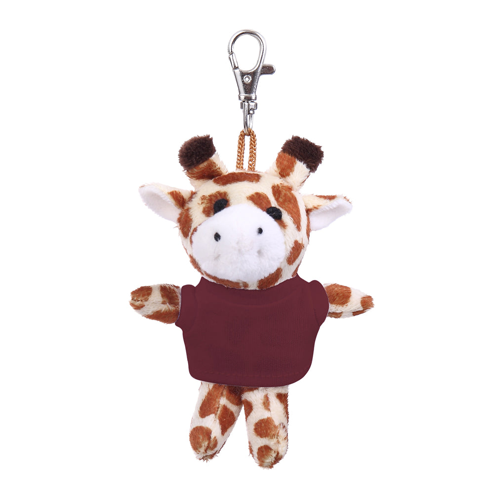 Giraffe Keychain with Tee 4"