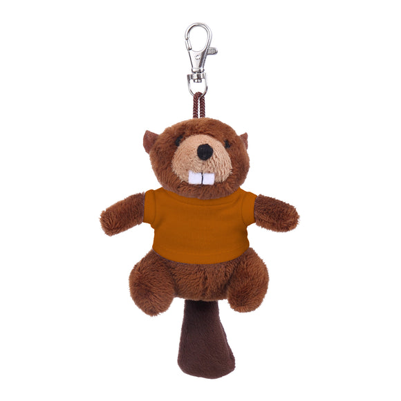 Beaver Keychain with Tee 4"