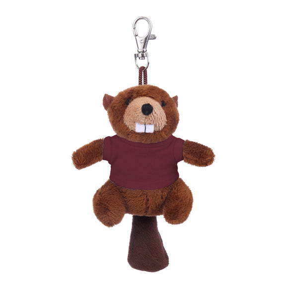 Beaver Keychain with Tee 4"