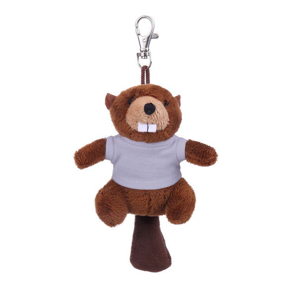 Beaver Keychain with Tee 4"