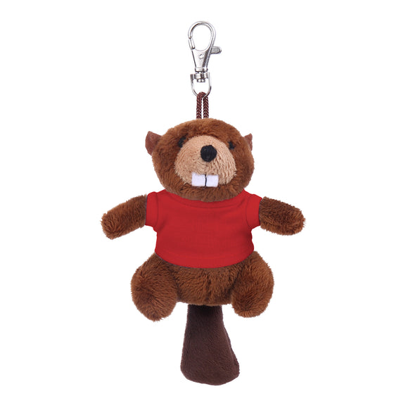 Beaver Keychain with Tee 4"