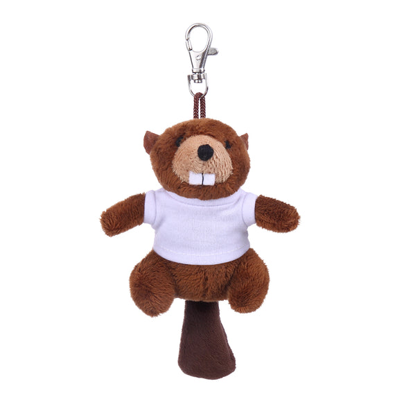 Beaver Keychain with Tee 4"