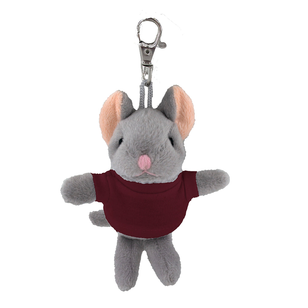 Gray Mouse Keychain in Custom Tee 4