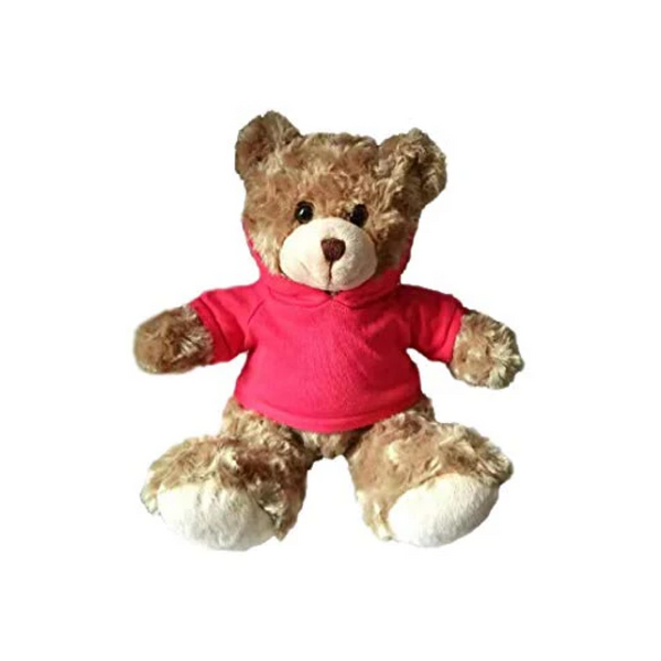 Valentine Day Mocha Teddy Bear Personalized Shirt Stuffed Animal 9 Inches