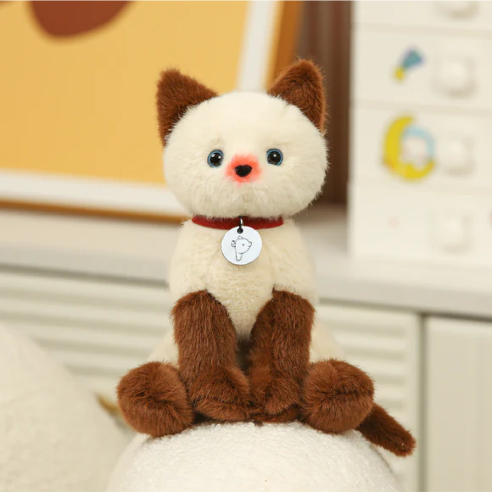Mochi the Siamese Kitty with Collar 8"