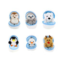 Six Zip Up Snowball Hedgehog, Sloth, Polar Bear, Penguin, Snowman, Reindeer Plush Toy Specification, Featuring a Soft, Plush Design That Zips Into a Snowball by Plushland.