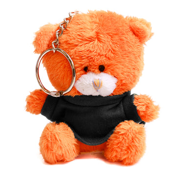 Mocha Qbeba Bear Keychain with Tee 4"