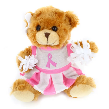 Pink Cheerleader Bear 6"