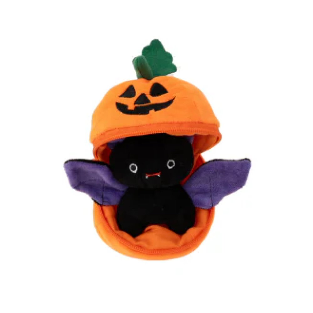 Halloween Pumpkin Zip Up bat 6''