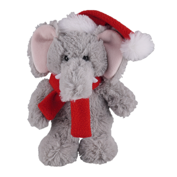 Xmas Scarf Elephant 8"