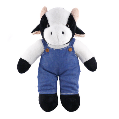 White Cow in Personalized Jeans Overall 12"