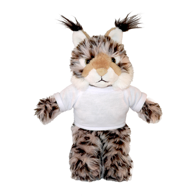 Lynx Cat in Personalized Jeans Overall 12"
