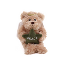 6" Sitting Star Angel Bears Beige Plush Toy, Angel Wings and  Holding a Star with 'Peace' Inscription by Plushland.