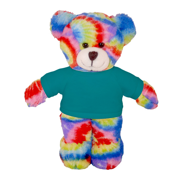 Soft Plush Tie Dye Teddy Bear with Tee