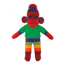 Soft Plush Rainbow Sock Monkey with Tee-9