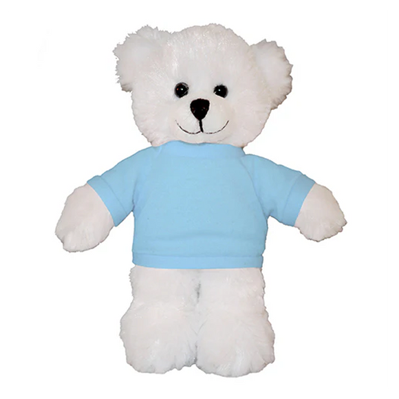 Soft Plush White Teddy Bear with Tee