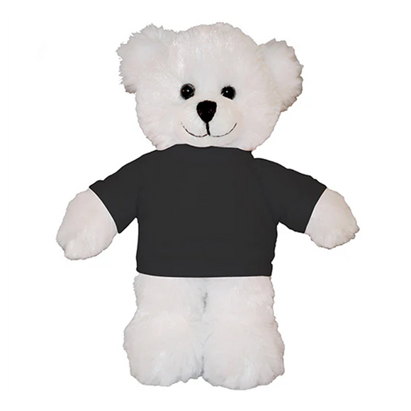Soft Plush White Teddy Bear with Tee