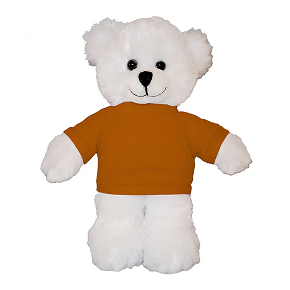 Soft Plush White Teddy Bear with Tee