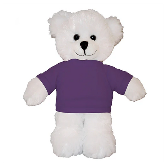 Soft Plush White Teddy Bear with Tee
