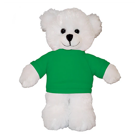 Soft Plush White Teddy Bear with Tee