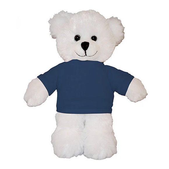 Soft Plush White Teddy Bear with Tee