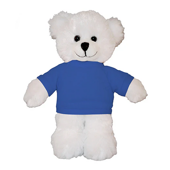 Soft Plush White Teddy Bear with Tee