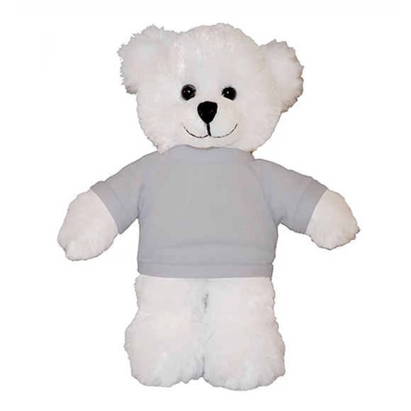 Soft Plush White Teddy Bear with Tee