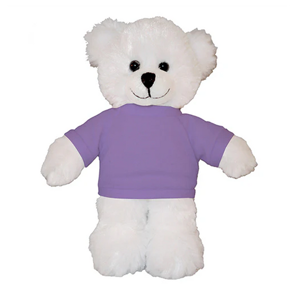 Soft Plush White Teddy Bear with Tee