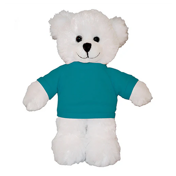 Soft Plush White Teddy Bear with Tee