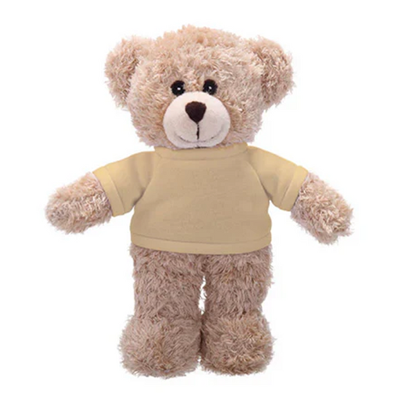 Soft Plush Tan Teddy Bear with Tee