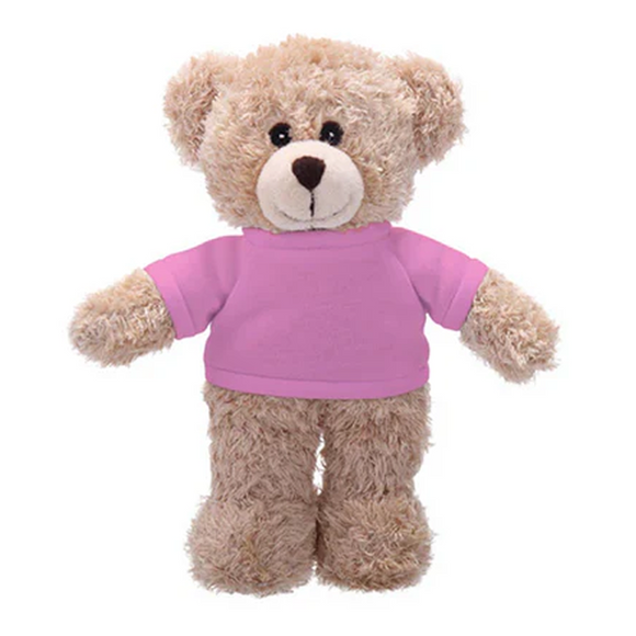 Soft Plush Tan Teddy Bear with Tee