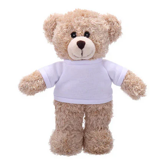 Soft Plush Tan Teddy Bear with Tee
