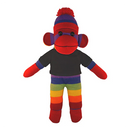 Soft Plush Rainbow Sock Monkey with Tee-1