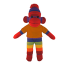 Soft Plush Rainbow Sock Monkey with Tee-2